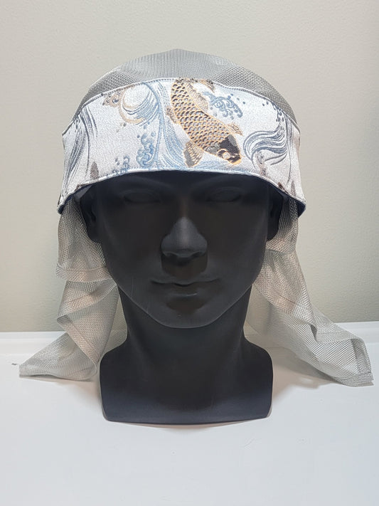 Light Blue Koi Headwrap